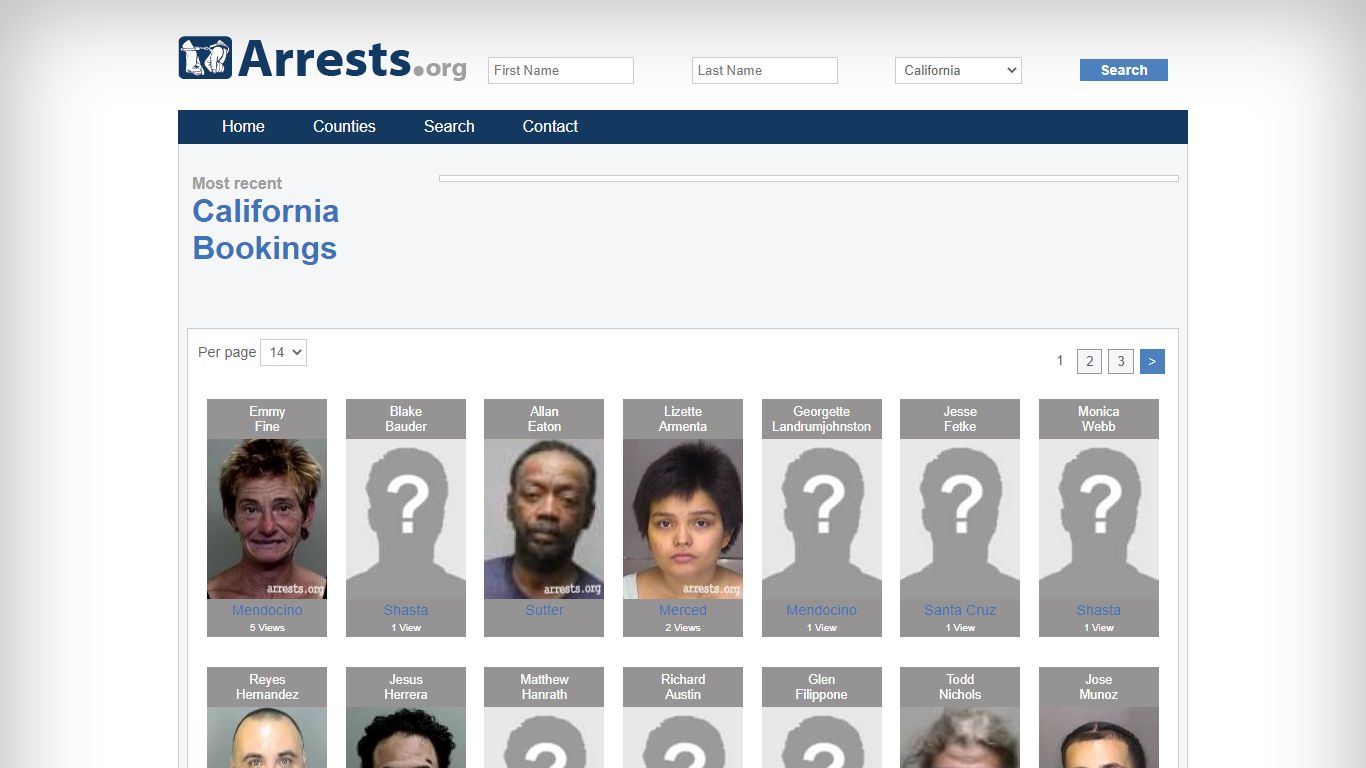 California Arrests and Inmate Search